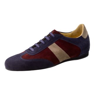 28061 Samtziege Burgund / Blau / Beige 1,5 cm - Sneaker Herren 48 2/3 (UK: 13, US: 14)